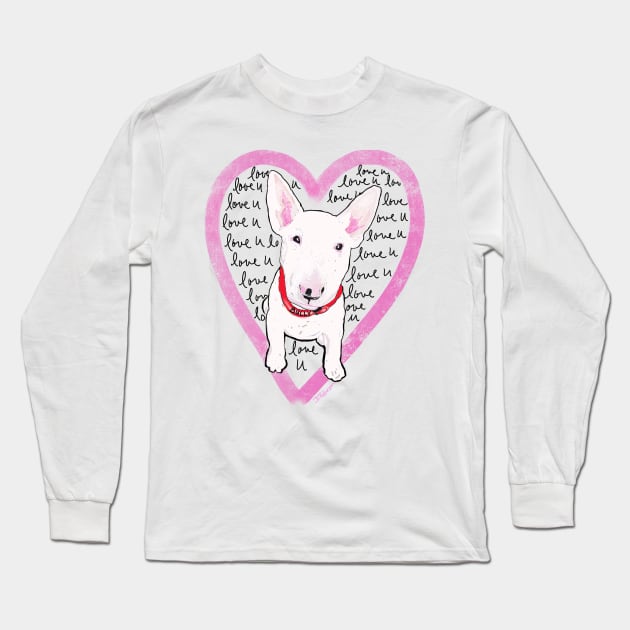 Love U Bully Bull Terrier Long Sleeve T-Shirt by BRobinson
